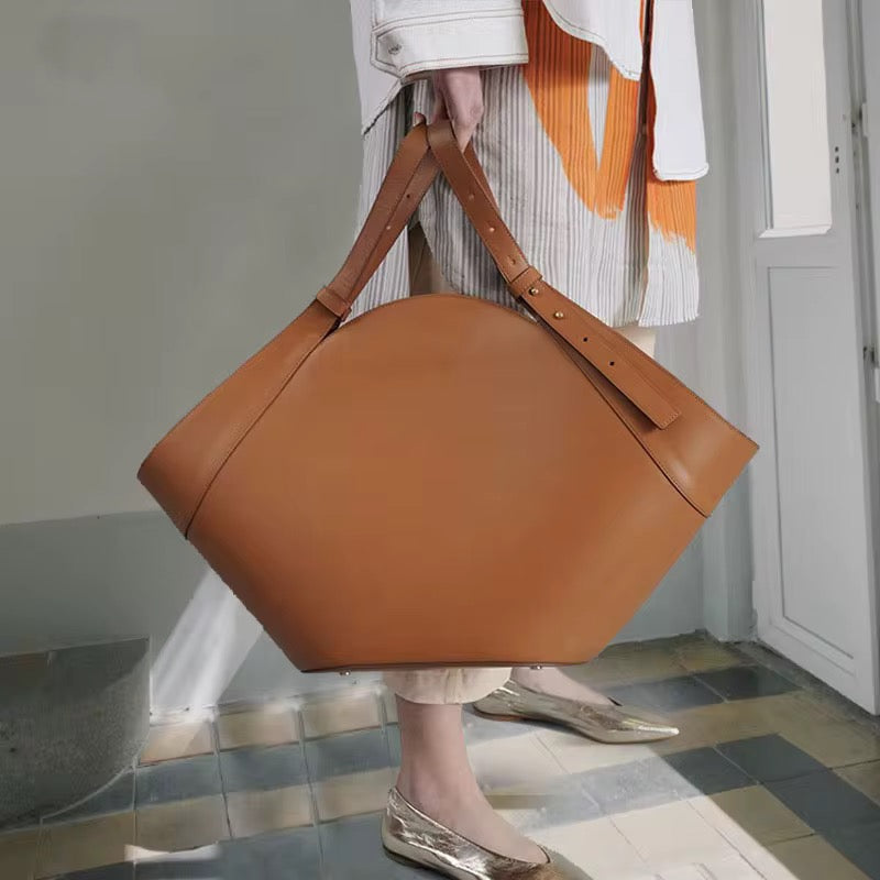 Sculpted Leather Carryall