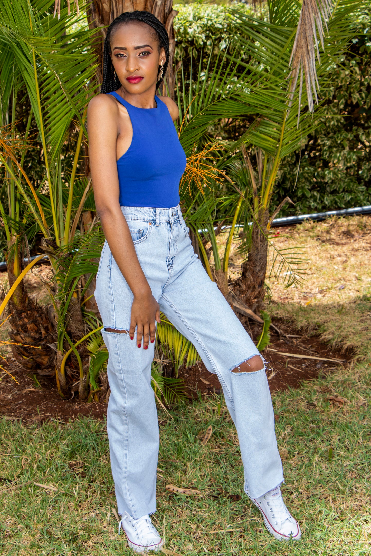 Zara Cut-out Wide Leg  Jeans
