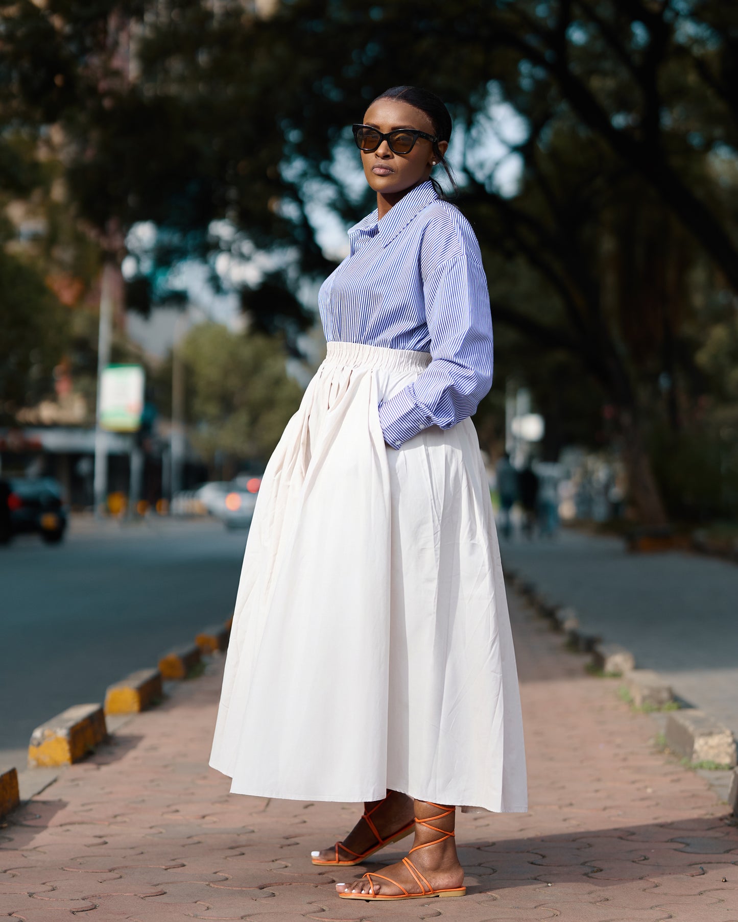 Poplin Maxi Skirt