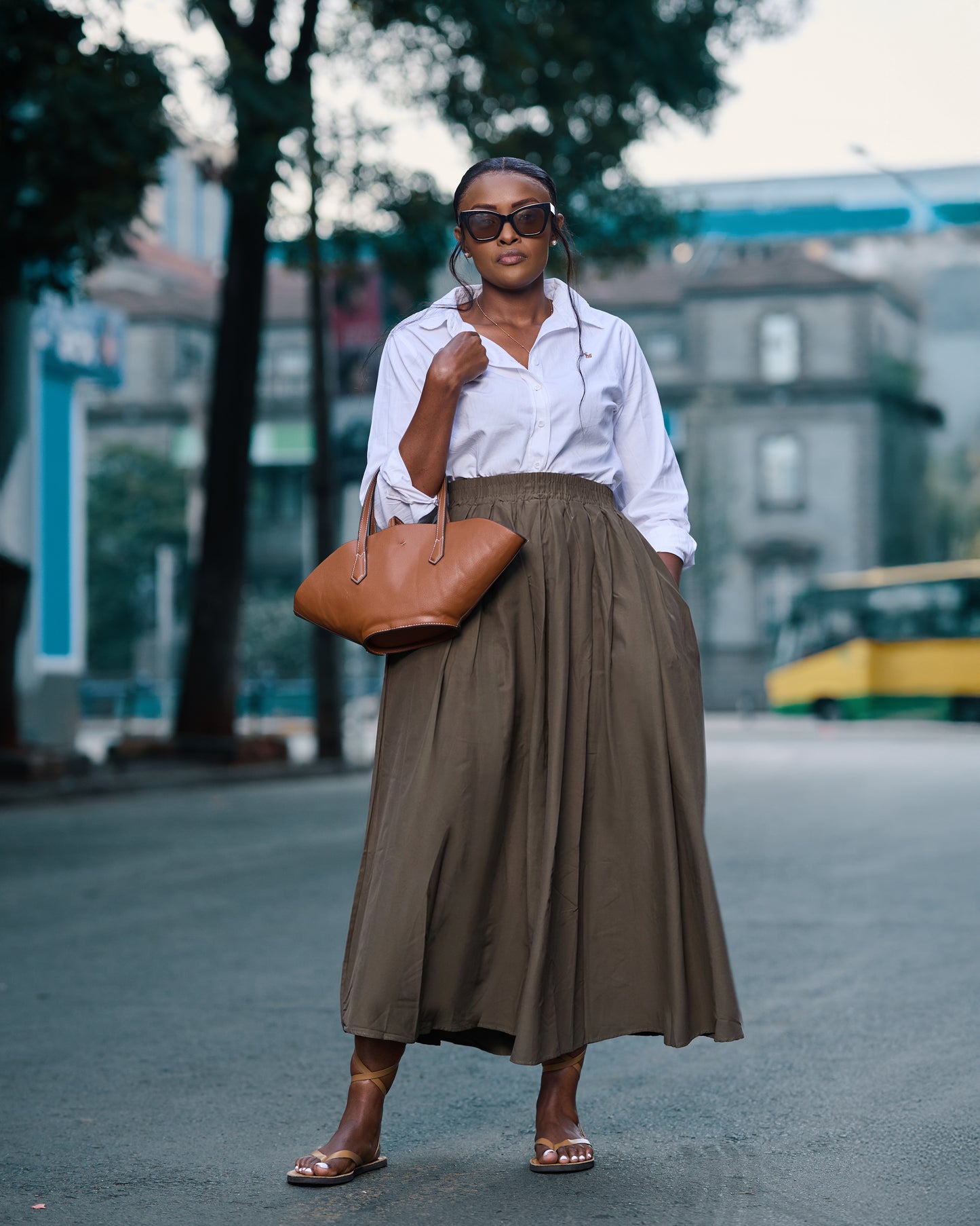 Poplin Maxi Skirt