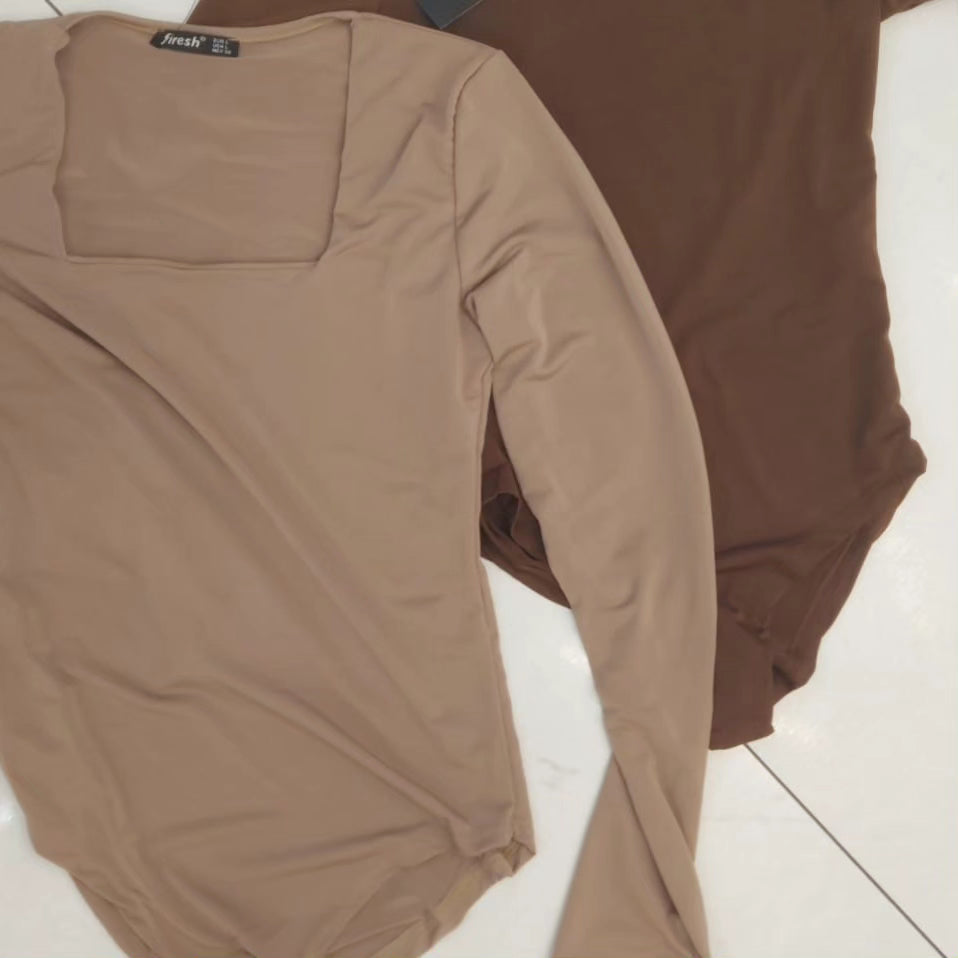 Square-neck bodysuit