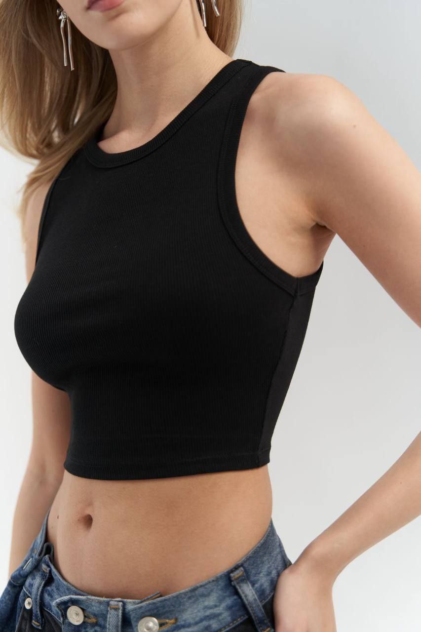 Halter Ribbed Crop