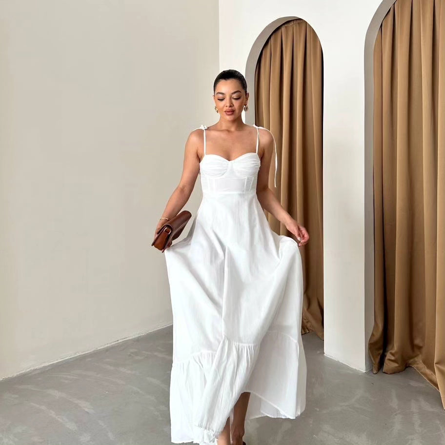 Capri Shoulder-tie Corset Maxi