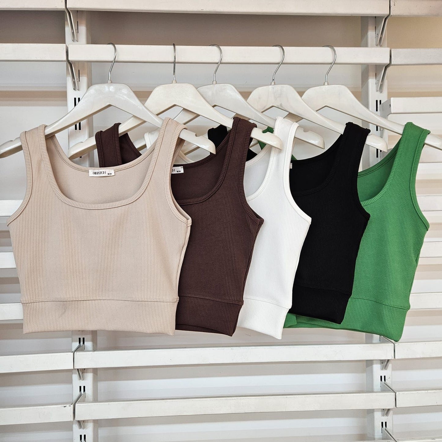 Ribbed Square Neck Crop Top