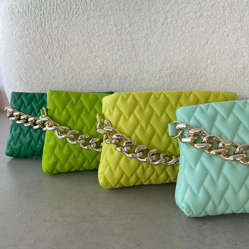 Gold-Chain Hand-Hold Mini Bag