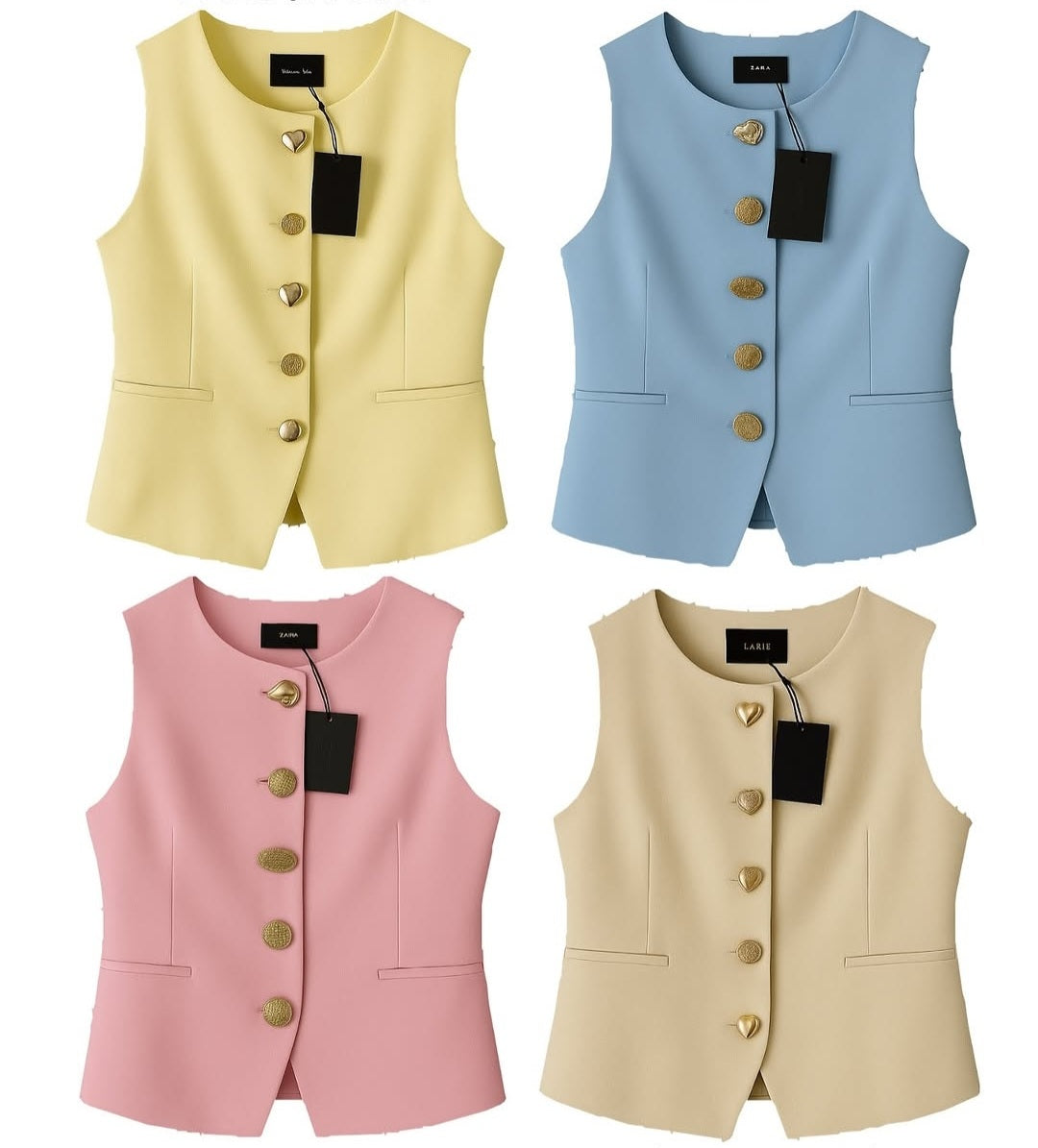 Massimo Gold-buttoned Halfcoat