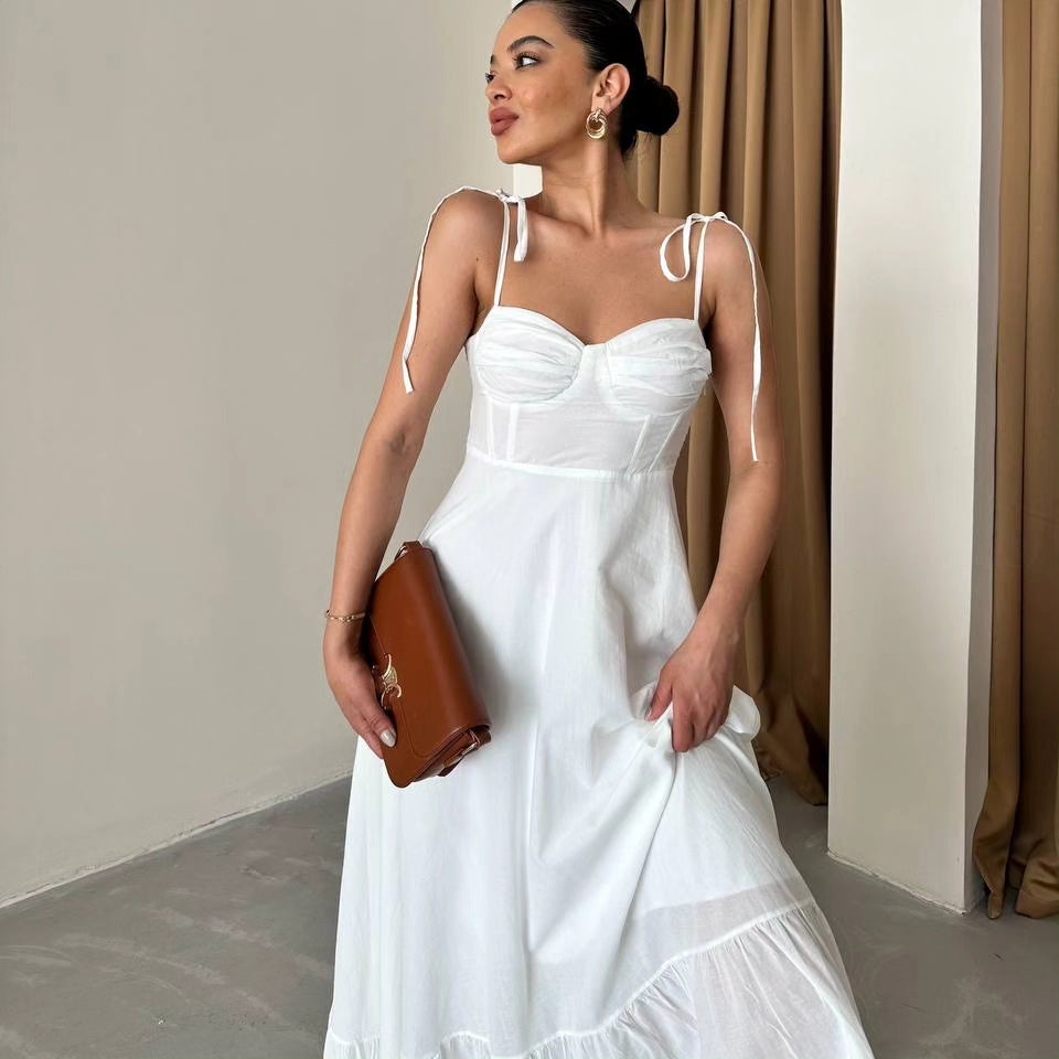 Capri Shoulder-tie Corset Maxi