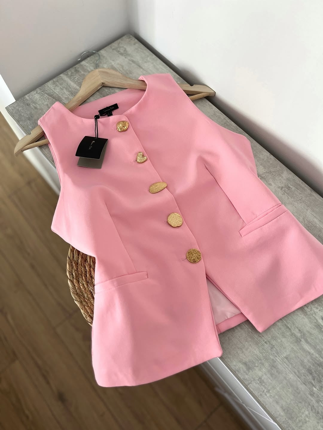 Massimo Gold-buttoned Halfcoat