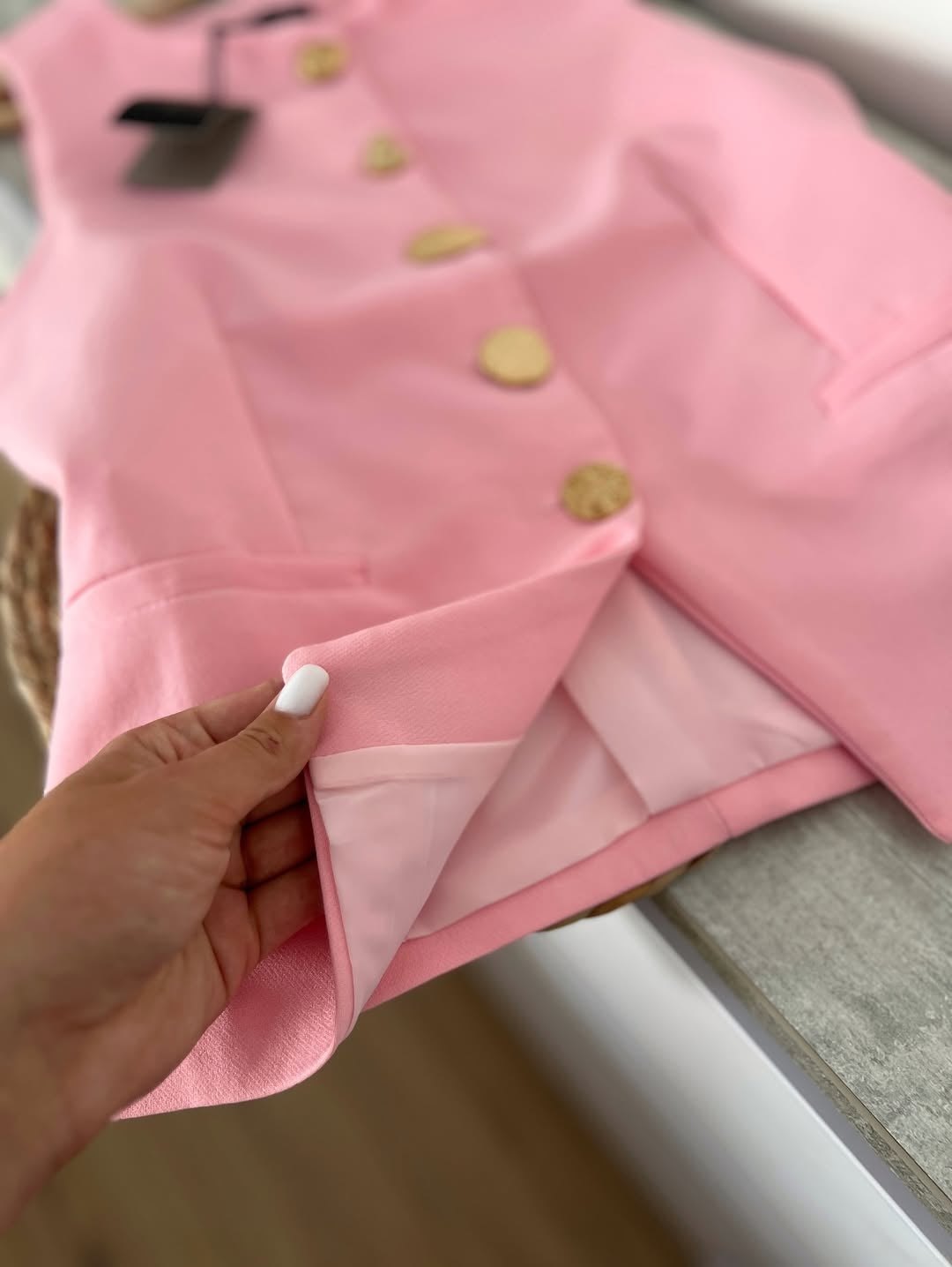 Massimo Gold-buttoned Halfcoat