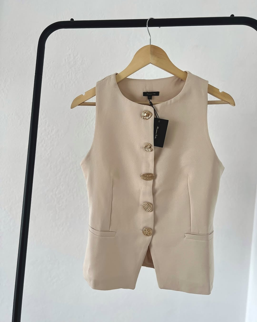 Massimo Gold-buttoned Halfcoat