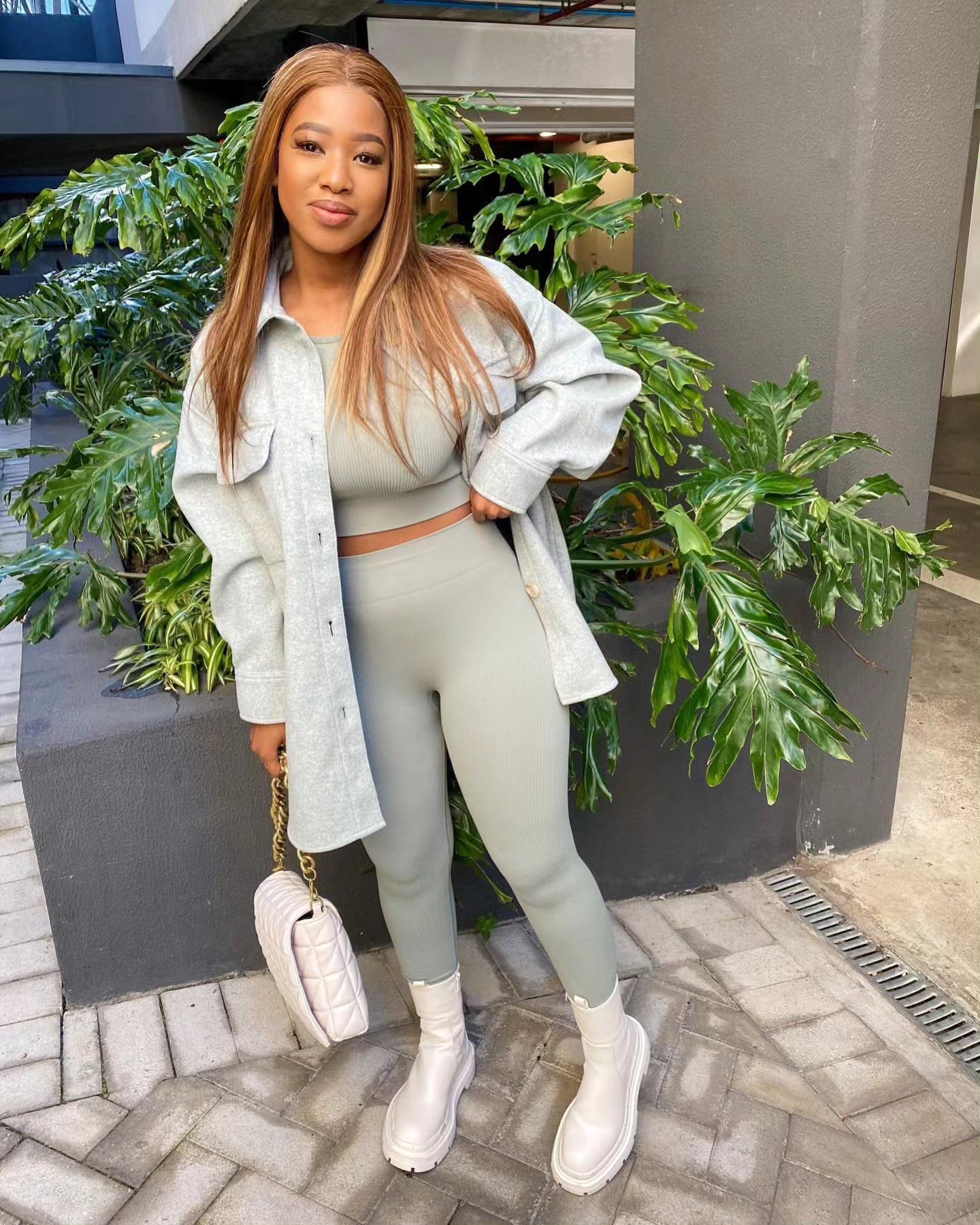 Ribbed Leggings Set
